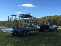 Cubby House in Galvanised Trailer