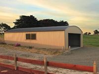 Curved Roof Garage - Bena - Jumbunna Engineering