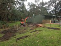 Shed Footings with Excavator - Outtrim